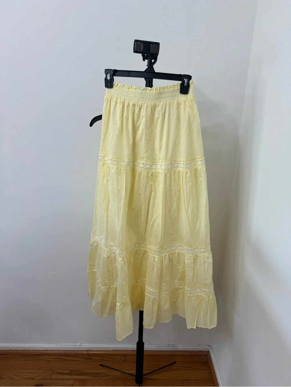 Altar'd State Pale Yellow Tiered Maxi Skirt - Picture 6 of 6